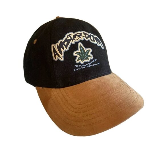 Amsterdam Netherlands Pot Leaf Marijuana  Paradise Living Color Hat Cap - Picture 1 of 6